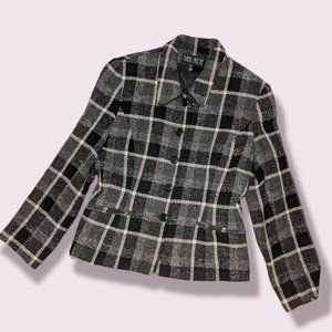 Womens tailored plaid jacket